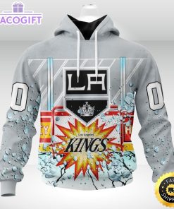 personalized nhl los angeles kings hoodie with ice hockey arena 3d unisex hoodie