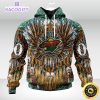 personalized nhl minnesota wild hoodie special native hat costume design unisex 3d hoodie