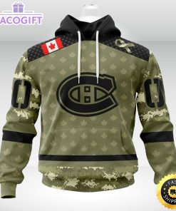 personalized nhl montreal canadiens hoodie special camo military appreciation unisex hoodie