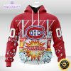 personalized nhl montreal canadiens hoodie with ice hockey arena 3d unisex hoodie