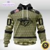 personalized nhl nashville predators hoodie special camo military appreciation unisex hoodie
