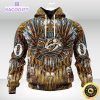 personalized nhl nashville predators hoodie special native hat costume design unisex 3d hoodie