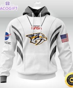 personalized nhl nashville predators hoodie special space force nasa astronaut unisex 3d hoodie