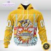 personalized nhl nashville predators hoodie with ice hockey arena 3d unisex hoodie