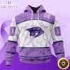 personalized nhl nashville predators special lavender hockey fights cancer all over print unisex 3d hoodie