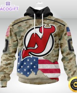 personalized nhl new jersey devils hoodie camo unisex 3d hoodie