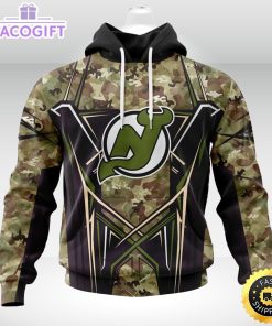 personalized nhl new jersey devils hoodie special camo color design unisex 3d hoodie