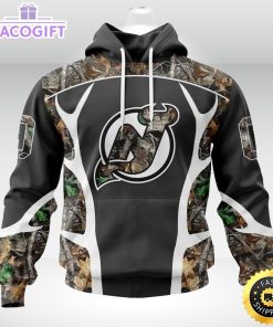 personalized nhl new jersey devils hoodie special camo hunting design unisex 3d hoodie