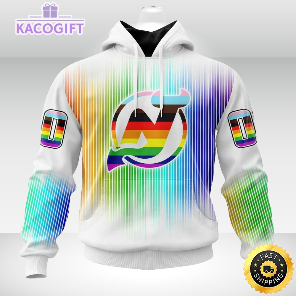 3D Unisex Pride Month Design - New Jersey Devils Personalized Hoodie