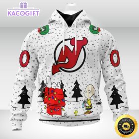 personalized nhl new jersey devils hoodie special peanuts design unisex hoodie