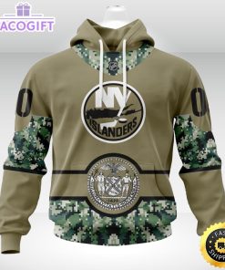 personalized nhl new york islanders hoodie military camo with city or state flag 3d unisex hoodie