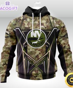 personalized nhl new york islanders hoodie special camo color design unisex 3d hoodie