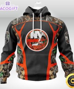 personalized nhl new york islanders hoodie special camo hunting design unisex 3d hoodie