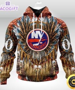 personalized nhl new york islanders hoodie special native hat costume design unisex 3d hoodie