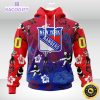 personalized nhl new york rangers hoodie hawaiian style design for fans unisex 3d hoodie