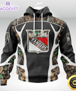 personalized nhl new york rangers hoodie special camo hunting design unisex 3d hoodie