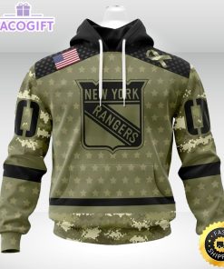 personalized nhl new york rangers hoodie special camo military appreciation unisex hoodie