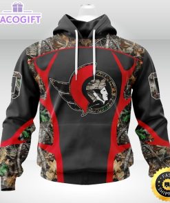 personalized nhl ottawa senators hoodie special camo hunting design unisex 3d hoodie