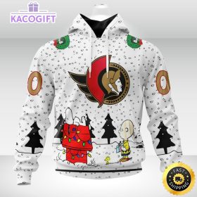 personalized nhl ottawa senators hoodie special peanuts design unisex hoodie
