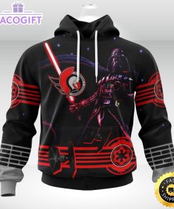 personalized nhl ottawa senators hoodie specialized darth vader version jersey 3d unisex hoodie