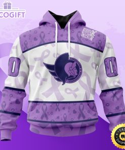 personalized nhl ottawa senators special lavender hockey fights cancer all over print unisex 3d hoodie