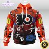 personalized nhl philadelphia flyers hoodie hawaiian style design for fans unisex 3d hoodie