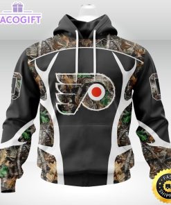 personalized nhl philadelphia flyers hoodie special camo hunting design unisex 3d hoodie