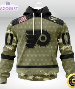 personalized nhl philadelphia flyers hoodie special camo military appreciation unisex hoodie