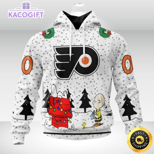 personalized nhl philadelphia flyers hoodie special peanuts design unisex hoodie