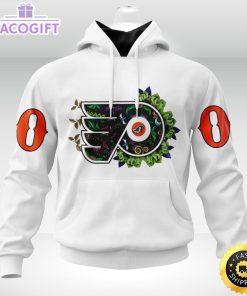 personalized nhl philadelphia flyers hoodie specialized dia de muertos 3d unisex hoodie