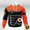 personalized nhl philadelphia flyers hoodie specialized hockey with paisley unisex 3d hoodie