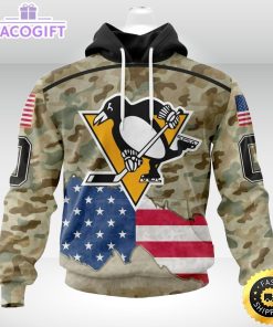 personalized nhl pittsburgh penguins hoodie camo unisex 3d hoodie