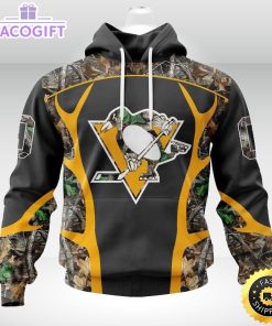 personalized nhl pittsburgh penguins hoodie special camo hunting design unisex 3d hoodie