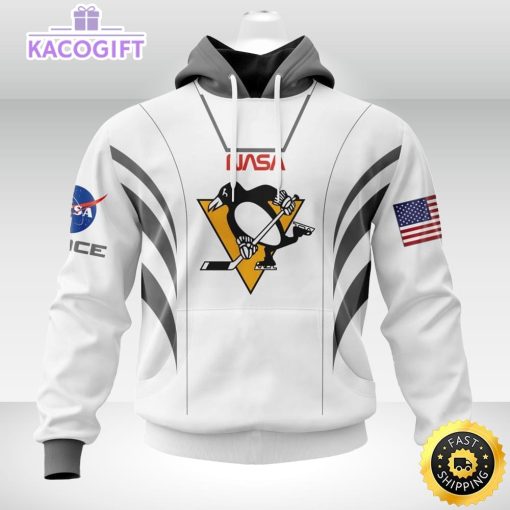 personalized nhl pittsburgh penguins hoodie special space force nasa astronaut unisex 3d hoodie