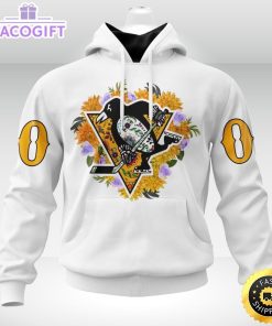 personalized nhl pittsburgh penguins hoodie specialized dia de muertos 3d unisex hoodie