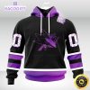 personalized nhl san jose sharks hoodie special black hockey fights cancer unisex hoodie