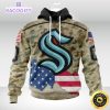 personalized nhl seattle kraken hoodie camo unisex 3d hoodie