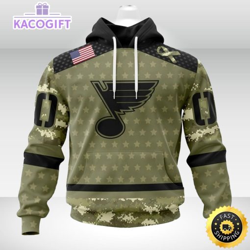 personalized nhl st louis blues hoodie special camo military appreciation unisex hoodie