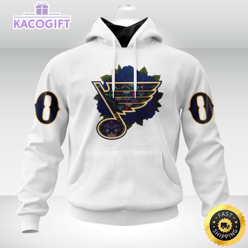 personalized nhl st louis blues hoodie specialized dia de muertos 3d unisex hoodie