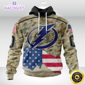 personalized nhl tampa bay lightning hoodie camo unisex 3d hoodie