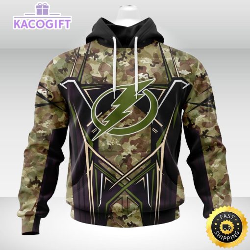 personalized nhl tampa bay lightning hoodie special camo color design unisex 3d hoodie