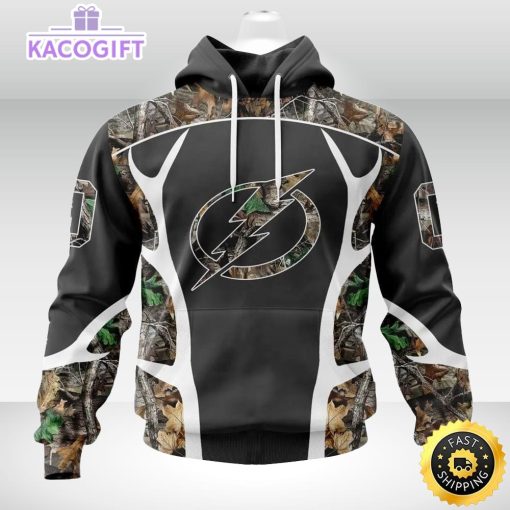 personalized nhl tampa bay lightning hoodie special camo hunting design unisex 3d hoodie