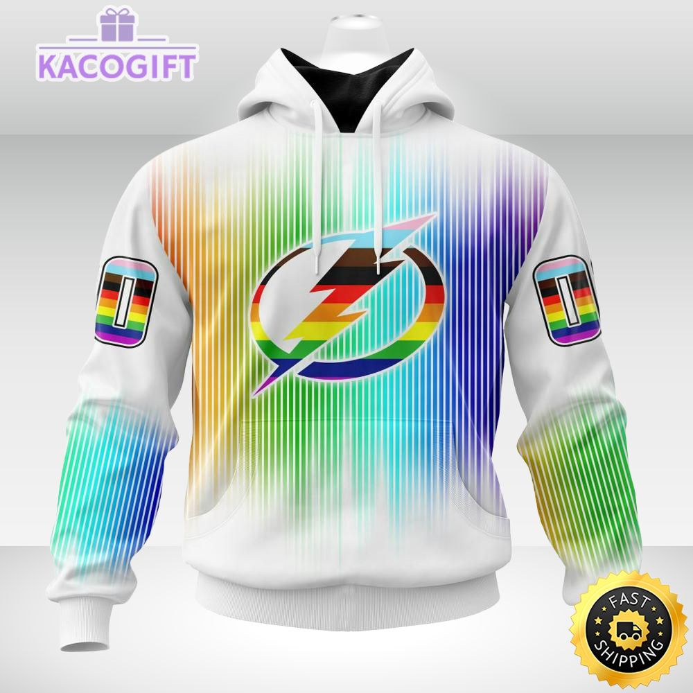 3D Unisex Hoodie - Show Your Tampa Bay Lightning Pride with Personalized Design For June's Pride Month