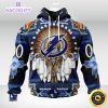 personalized nhl tampa bay lightning hoodie special native hat costume design 3d unisex hoodie