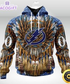 personalized nhl tampa bay lightning hoodie special native hat costume design unisex 3d hoodie