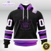 personalized nhl toronto maple leafs hoodie special black hockey fights cancer unisex hoodie