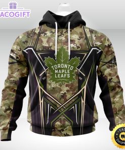 personalized nhl toronto maple leafs hoodie special camo color design unisex 3d hoodie