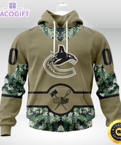 personalized nhl vancouver canucks hoodie military camo with city or state flag 3d unisex hoodie