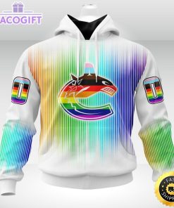 personalized nhl vancouver canucks hoodie special design for pride month 3d unisex hoodie