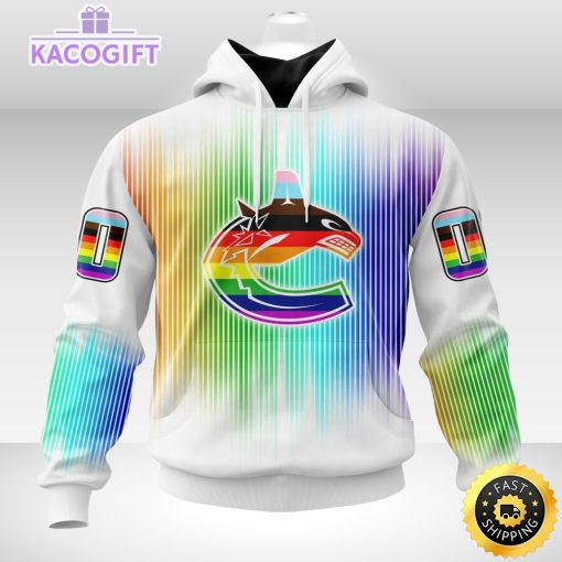 personalized nhl vancouver canucks hoodie special design for pride month 3d unisex hoodie